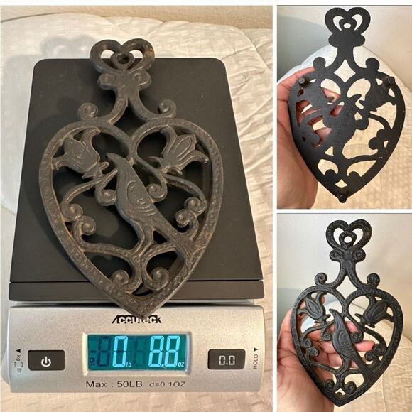 Vintage Cast Iron Trivets (4) Rare Farmhouse Kitchen Decor Country Living Decor - Picture 6 of 16